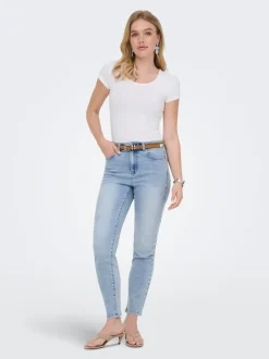 ONLEMILY-MILA Hohe Taille Gerade geschnitten Knöchellang Jeans