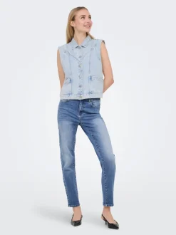 ONLEMILY-MILA Hohe Taille Gerade geschnitten Knöchellang Jeans