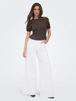 ONLFRANCESCA Mittlere Taille Weiter Beinschnitt Jeans