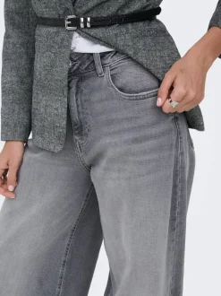 ONLFRANCESCA Mittlere Taille Weiter Beinschnitt Jeans
