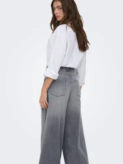 ONLFRANCESCA Mittlere Taille Weiter Beinschnitt Jeans