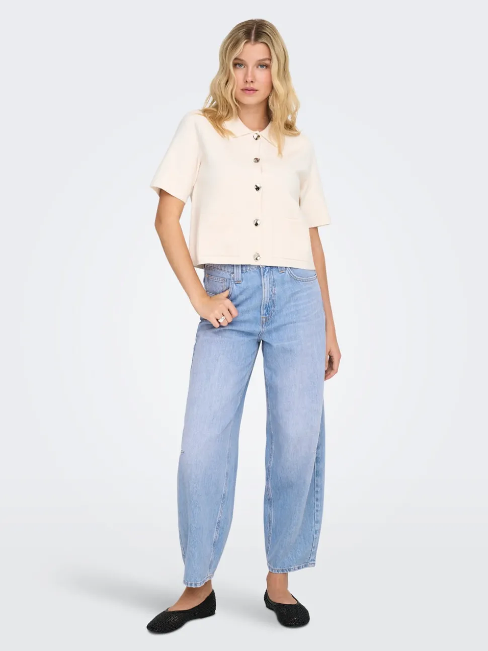 ONLFRANKIE Hohe Taille Barrel Fit Knöchellang Jeans