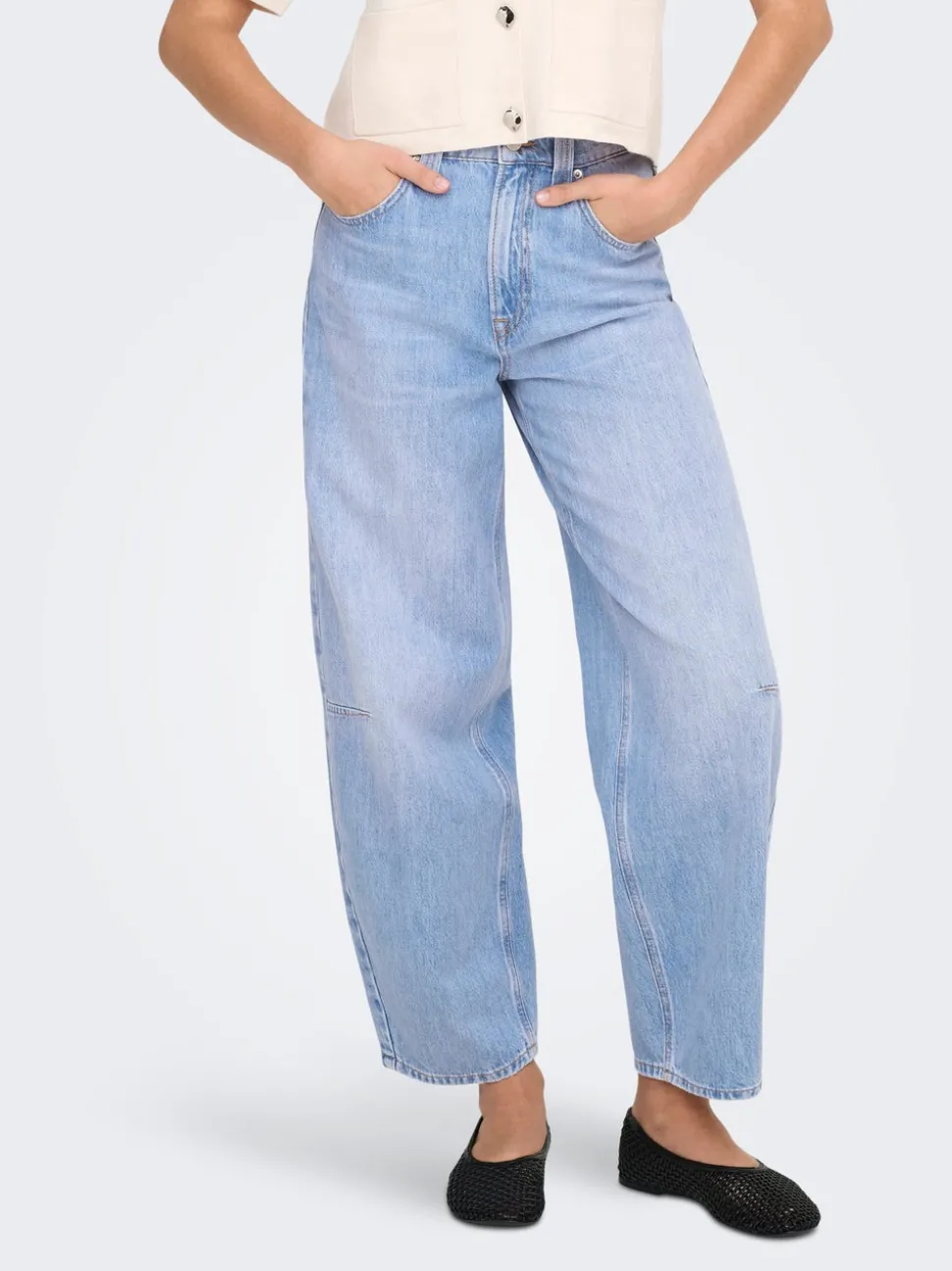 ONLFRANKIE Hohe Taille Barrel Fit Knöchellang Jeans