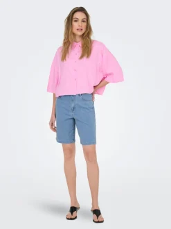ONLFRIDA Hohe Taille Normal geschnitten Bermuda Shorts