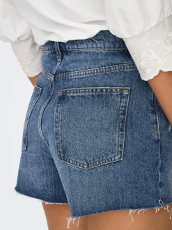 -ONLGABI Hohe Taille Normal geschnitten Jeans-Shorts