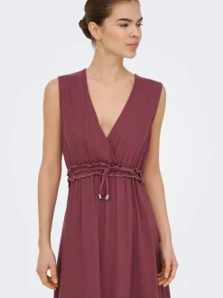 ONLGOA Leinen Langes Kleid