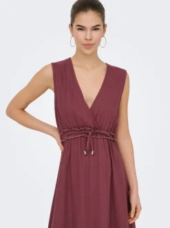 ONLGOA Leinen Langes Kleid