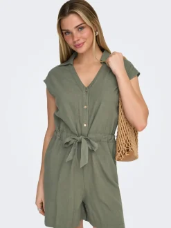 ONLGOA Leinen Playsuit