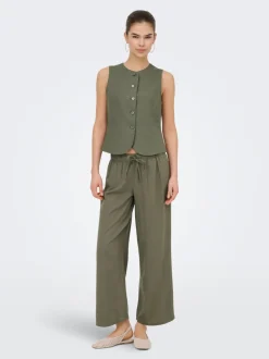 ONLGOA Leinen Anzugweste