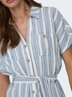 ONLGOA Leinen Kurzes Kleid
