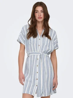 ONLGOA Leinen Kurzes Kleid