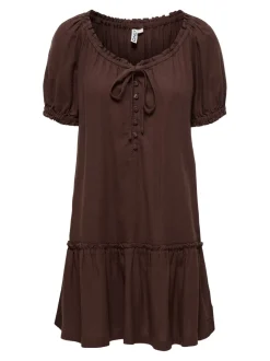 ONLGOA Leinen Kurzes Kleid