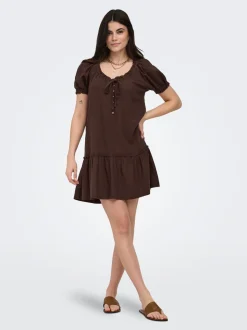 ONLGOA Leinen Kurzes Kleid