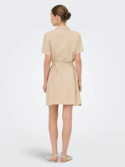 ONLGOA Leinen Kurzes Kleid