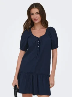 ONLGOA Leinen Kurzes Kleid