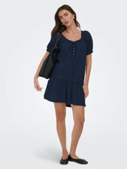 ONLGOA Leinen Kurzes Kleid