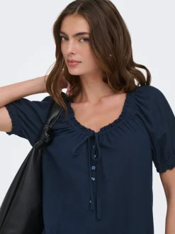 ONLGOA Leinen Kurzes Kleid