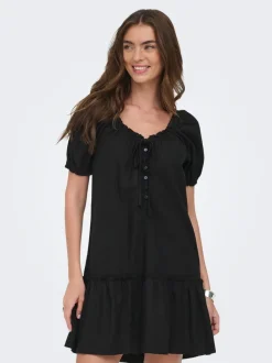 ONLGOA Leinen Kurzes Kleid