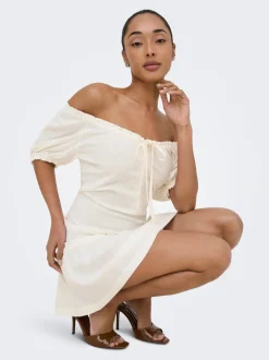 ONLGOA Leinen Kurzes Kleid