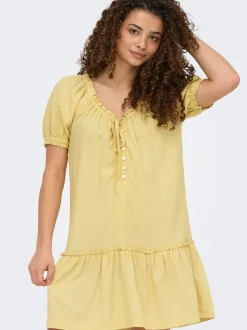 ONLGOA Leinen Kurzes Kleid
