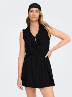 ONLGOA Leinen Kurzes Kleid