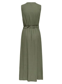 ONLGOA Leinen Langes Kleid