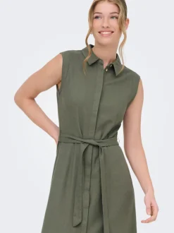 ONLGOA Leinen Langes Kleid
