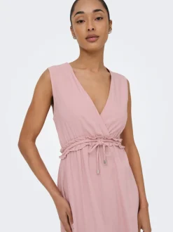 ONLGOA Leinen Langes Kleid