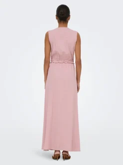 ONLGOA Leinen Langes Kleid