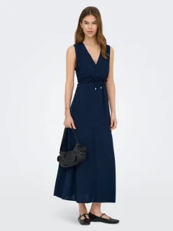 ONLGOA Leinen Langes Kleid