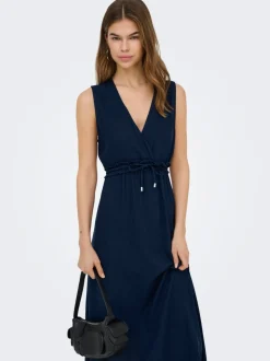 ONLGOA Leinen Langes Kleid