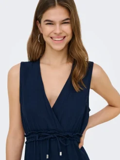 ONLGOA Leinen Langes Kleid
