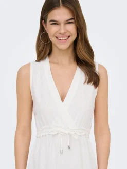 ONLGOA Leinen Langes Kleid