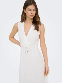 ONLGOA Leinen Langes Kleid