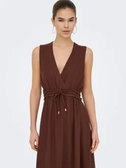 ONLGOA Leinen Langes Kleid
