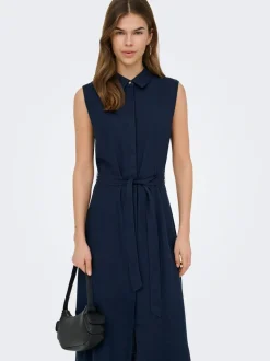 ONLGOA Leinen Langes Kleid