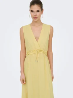 ONLGOA Leinen Langes Kleid