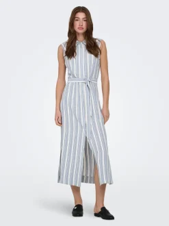 ONLGOA Leinen Langes Kleid