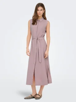 ONLGOA Leinen Langes Kleid