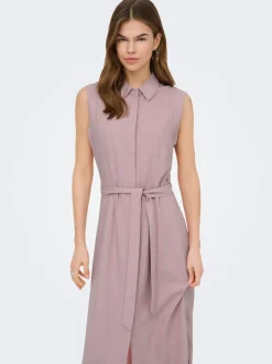 ONLGOA Leinen Langes Kleid