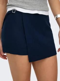 ONLGOA Leinen Rock mit Shorts Kurzer Rock