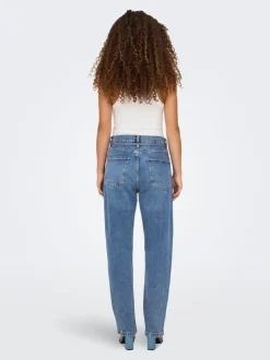 ONLGYPSY Hohe Taille Gerade geschnittener Slim Fit Jeans