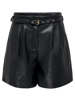 ONLHEIDI Mittlere Taille Normal geschnitten Kunstledershorts