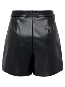 ONLHEIDI Mittlere Taille Normal geschnitten Kunstledershorts