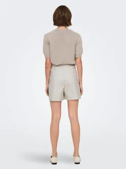 ONLHEIDI Mittlere Taille Normal geschnitten Kunstledershorts