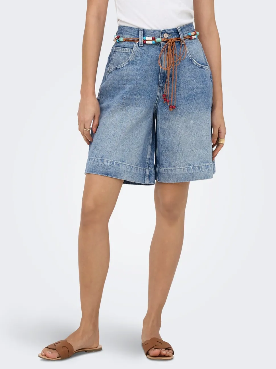 ONLHOLLIE Hohe Taille Normal geschnitten Jeans-Shorts