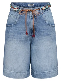ONLHOLLIE Hohe Taille Normal geschnitten Jeans-Shorts