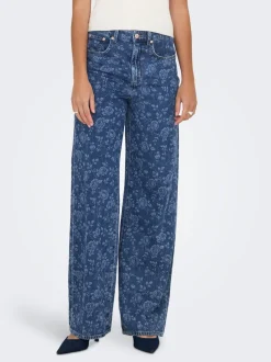 ONLHOPE Hohe Taille Weiter Beinschnitt Knöchellang Jeans