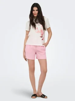 ONLITA Hohe Taille Normal geschnitten Leinen Bermuda Shorts