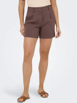 ONLITA Hohe Taille Normal geschnitten Leinen Bermuda Shorts